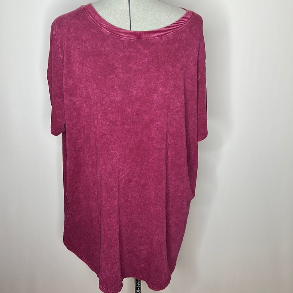 Torrid plus size short sleeve shirt burgundy size 3X